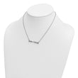 Sterling Silver Rhodium-Plated 'Make Waves' 16 inch with a 1.5 inch extention Necklace