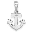 Sterling Silver Rhodium-Plated Polished Anchor Pendant