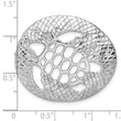 Sterling Silver Rhodium-Plated Polished and Textured Cutout Turtle Pendant