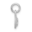 Sterling Silver Rhodium-Plated Mini Sand Dollar Charm