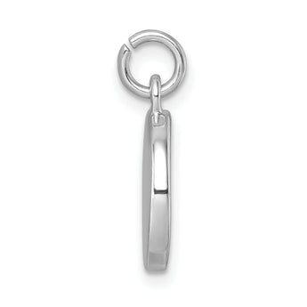Sterling Silver Rhodium-Plated 'Ti' Round Charm