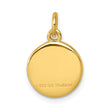 Sterling Silver Vermeil 'Ti' Round Charm