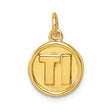 Sterling Silver Vermeil 'Ti' Round Charm
