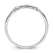 Sterling Silver Rhodium-plated Polished BEACH Ring