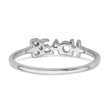 Sterling Silver Rhodium-plated Polished BEACH Ring