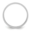 Platinum 8mm Half Round Featherweight Wedding Band Size 6