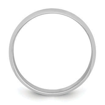 Platinum 8mm Half Round Featherweight Wedding Band Size 6