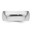 Platinum 8mm Half Round Featherweight Wedding Band Size 6