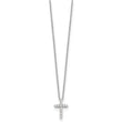 10k White Gold Diamond Cross 18 inch Necklace
