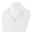 14K White Gold Lab Grown Diamond VS/SI GH, Cross Pendant Necklace