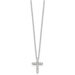 14K White Gold Lab Grown Diamond Cross Pendant Necklace