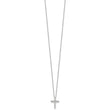 14k White Gold 1/2 carat Lab Grown Diamond VS/SI+ G+ Complete 18 inch Cross Necklace - Birthstone Company