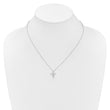 14k White Gold 1/2 carat Lab Grown Diamond VS/SI+ G+ Complete 18 inch Cross Necklace - Birthstone Company
