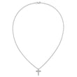 14k White Gold 1/2 carat Lab Grown Diamond VS/SI+ G+ Complete 18 inch Cross Necklace - Birthstone Company