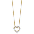 14K Lab Grown Diamond Heart 18 inch Necklace