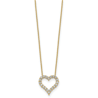14K Lab Grown Diamond Heart 18 inch Necklace