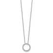 10k White Gold Diamond Circle 18 inch Necklace
