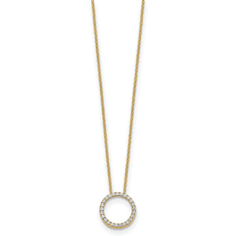 10k Diamond Circle 18 inch Necklace
