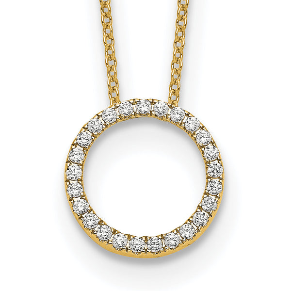 10k Diamond Circle 18 inch Necklace