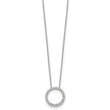 10k White Gold Diamond Circle 18 inch Necklace