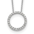 10k White Gold Diamond Circle 18 inch Necklace