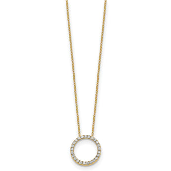 10k Diamond Circle 18 inch Necklace