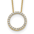 10k Diamond Circle 18 inch Necklace - Birthstone Company