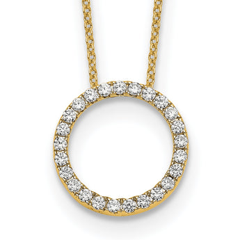 10k Diamond Circle 18 inch Necklace - Birthstone Company