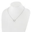 14K White Gold Lab Grown Diamond Heart Pendant Necklace