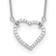 14k White Gold 1/5 carat Lab Grown Diamond VS/SI+ G+ Complete 18 inch Heart Necklace - Birthstone Company