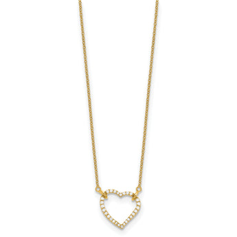 14K Lab Grown Diamond Heart Pendant Necklace