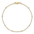 True Origin 14K 1/6 carat Lab Grown Diamond VS/SI  D E F  7 Station 7 Inch Bracelet
