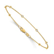 True Origin 14k 1/6 carat Lab Grown Diamond VS+ F+ Eight Station 8 inch Bracelet - Birthstone Company