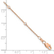 True Origin 14k Rose Gold 1/5 carat Lab Grown Diamond VS+ F+ Nine Station 9 inch Bracelet - Birthstone Company