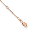 True Origin 14k Rose Gold 1/2 carat Lab Grown Diamond VS+ F+ Twenty Station 20 inch Necklace - Birthstone Company
