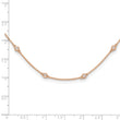 True Origin 14k Rose Gold 1/2 carat Lab Grown Diamond VS+ F+ Twenty Station 20 inch Necklace - Birthstone Company
