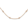 True Origin 14k Rose Gold 1/2 carat Lab Grown Diamond VS+ F+ Twenty Station 20 inch Necklace - Birthstone Company