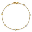 True Origin 14K 3/8 carat Lab Grown Diamond VS/SI  D E F  7 Station 7 Inch Bracelet