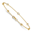 True Origin 14K 1/2 carat Lab Grown Diamond VS/SI  D E F  8 Station 8 Inch Bracelet