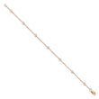 True Origin 14K Rose Gold 1/2 carat Lab Grown Diamond VS/SI  D E F  9 Station 9 Inch Anklet