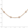 True Origin 14K Rose Gold 1 1/8 carat Lab Grown Diamond VS/SI  D E F  18 Station 18 Inch Necklace