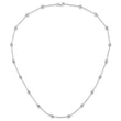True Origin 14k White Gold 1 1/6 carat Lab Grown Diamond VS+ F+ Eighteen Station 18 inch Necklace - Birthstone Company