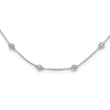 True Origin 14k White Gold 1 1/6 carat Lab Grown Diamond VS+ F+ Eighteen Station 18 inch Necklace - Birthstone Company