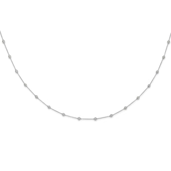 True Origin 14k White Gold 1 1/3 carat Lab Grown Diamond VS+ F+ Twenty Station 20 inch Necklace - Birthstone Company