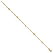 14k Complete 1/6 carat Bezel-set Diamond and Cable Chain 5-Station 7 inch Bracelet - Birthstone Company