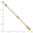 14k Complete 1/6 carat Bezel-set Diamond and Cable Chain 5-Station 7 inch Bracelet - Birthstone Company