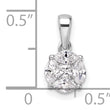 14K White Gold Lab Grown Diamond Round & Marquise Pendant