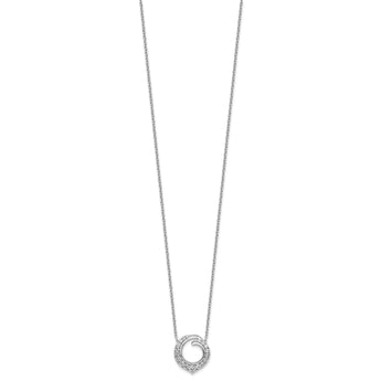 14K White Gold Lab Grown Diamond VS/SI GH, Circle Necklace