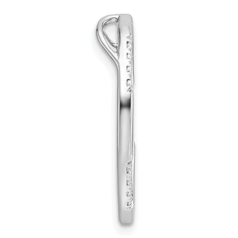 14K White Gold Lab Grown Diamond VS/SI GH, Oval Chain Slide