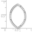 14K White Gold Lab Grown Diamond VS/SI GH, Oval Chain Slide